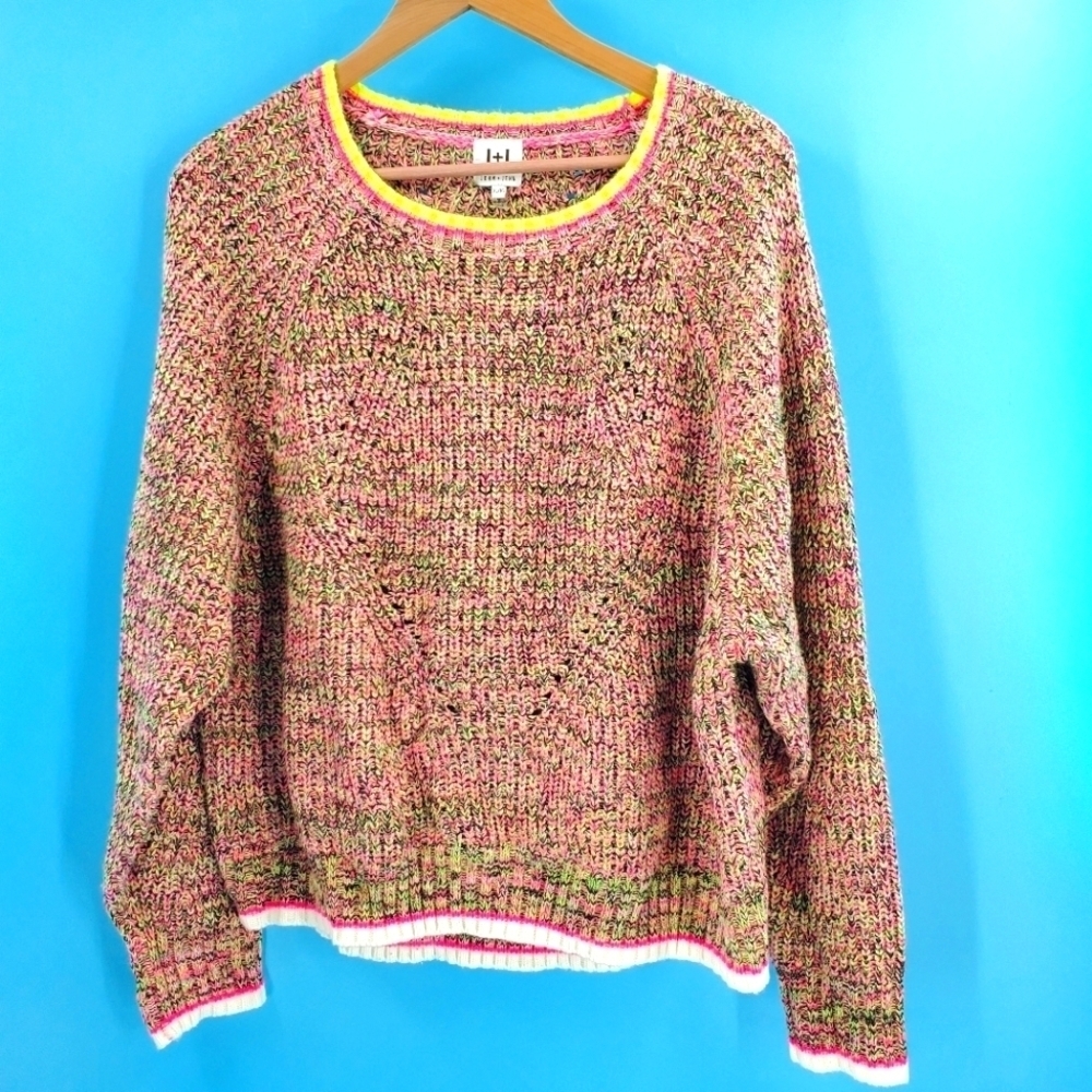 John + Jenn XL crewneck multicolor sweater XL
